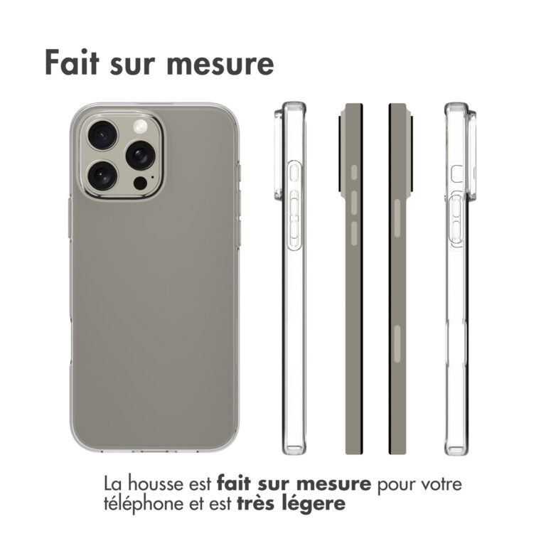 Accezz Clear Backcover Apple iPhone 16 Pro Max - Transparant - Afbeelding 7