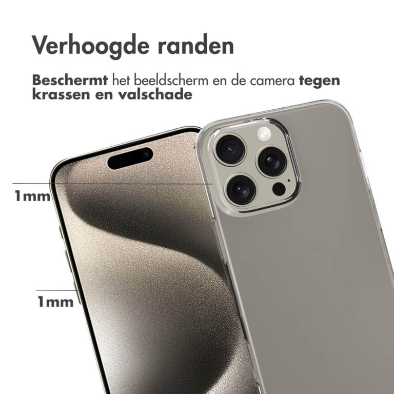 Accezz Clear Backcover Apple iPhone 16 Pro Max - Transparant - Afbeelding 4