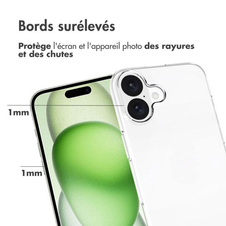 Accezz Clear Backcover Apple iPhone 16 Plus - Transparant - Afbeelding 8