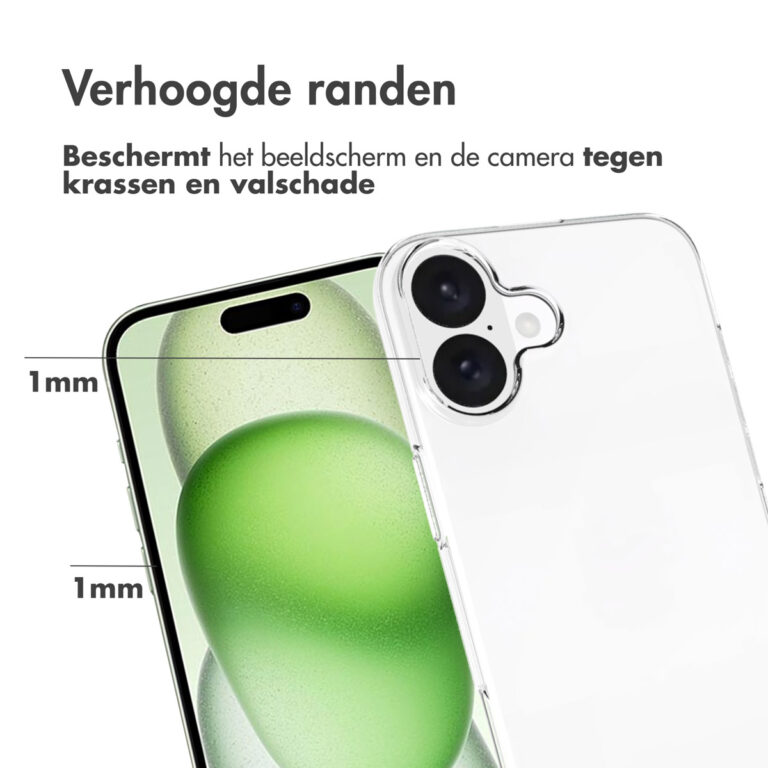 Accezz Clear Backcover Apple iPhone 16 Plus - Transparant - Afbeelding 3
