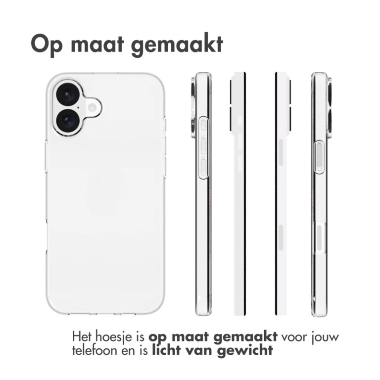 Accezz Clear Backcover Apple iPhone 16 Plus - Transparant - Afbeelding 4