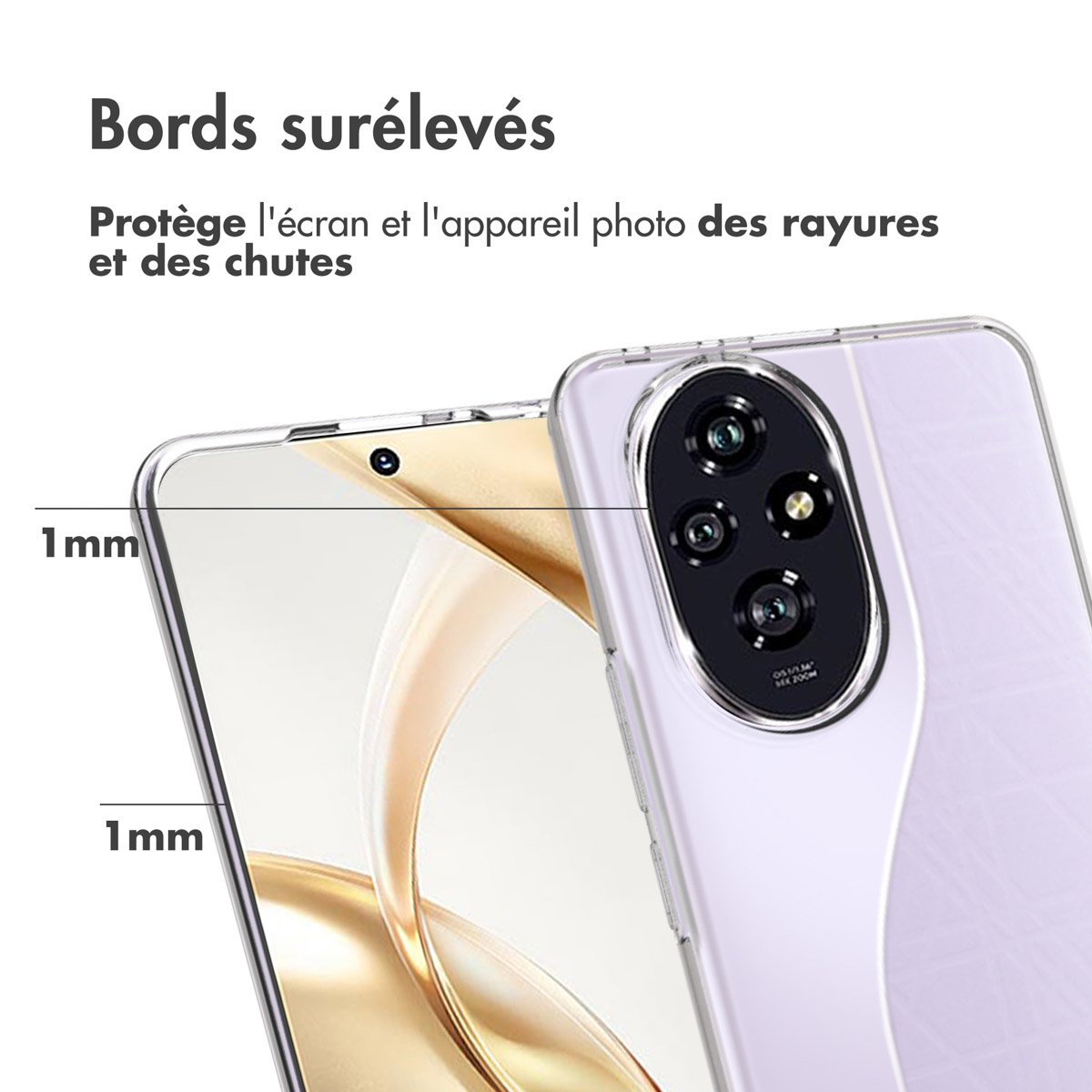 Accezz Clear Backcover Honor 200 - Transparant - Afbeelding 8