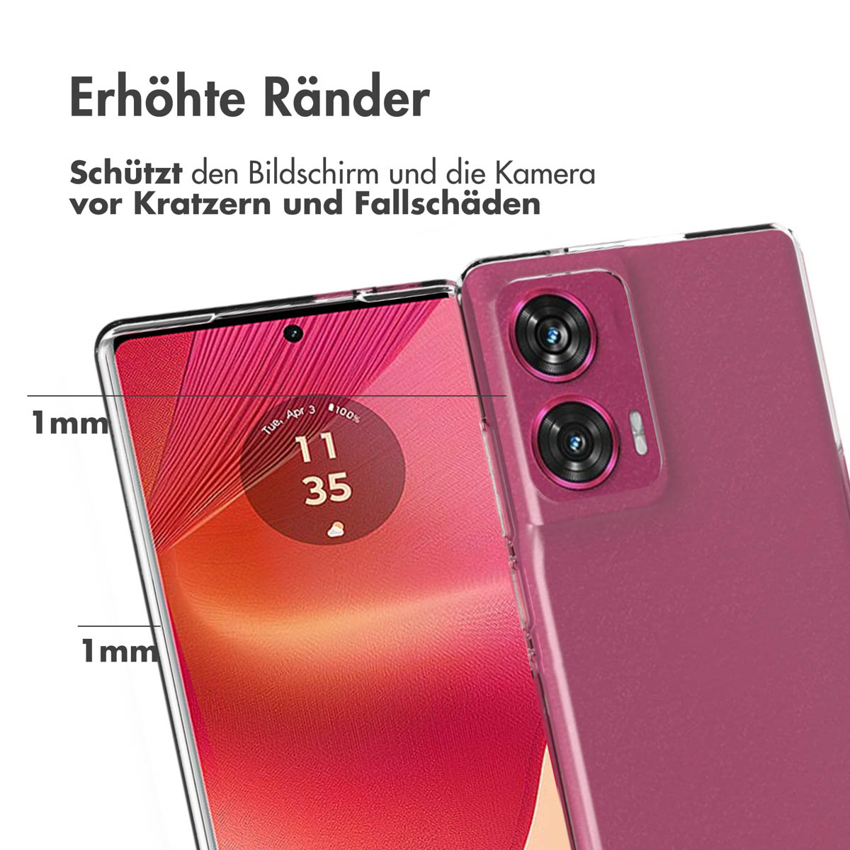 Accezz Clear Backcover Motorola Edge 50 Fusion - Transparant - Afbeelding 7