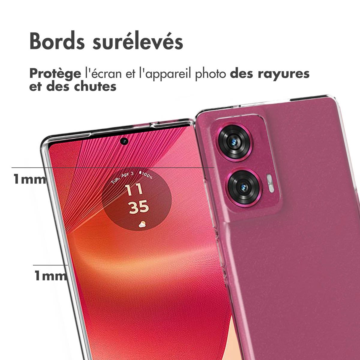 Accezz Clear Backcover Motorola Edge 50 Fusion - Transparant - Afbeelding 8