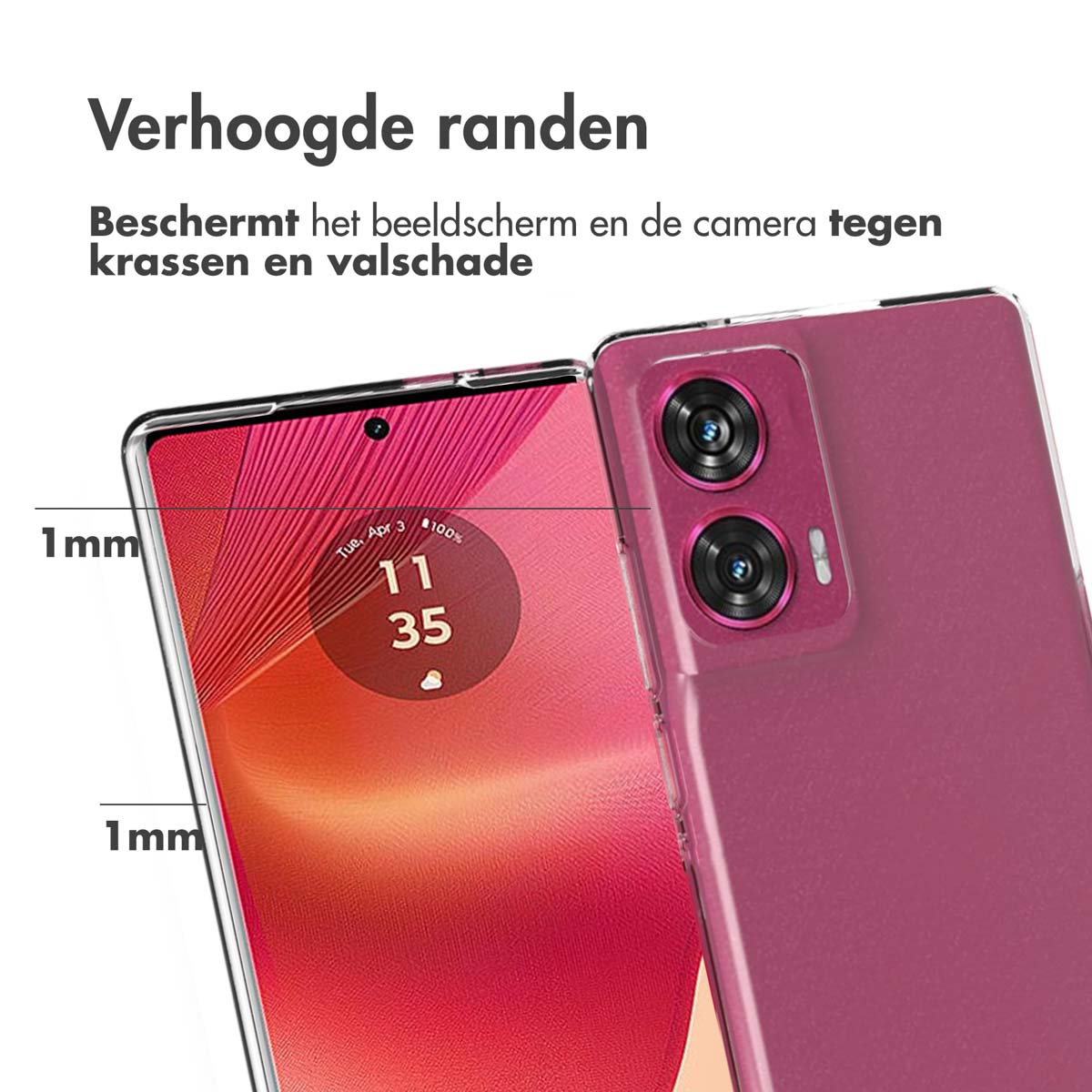 Accezz Clear Backcover Motorola Edge 50 Fusion - Transparant - Afbeelding 9