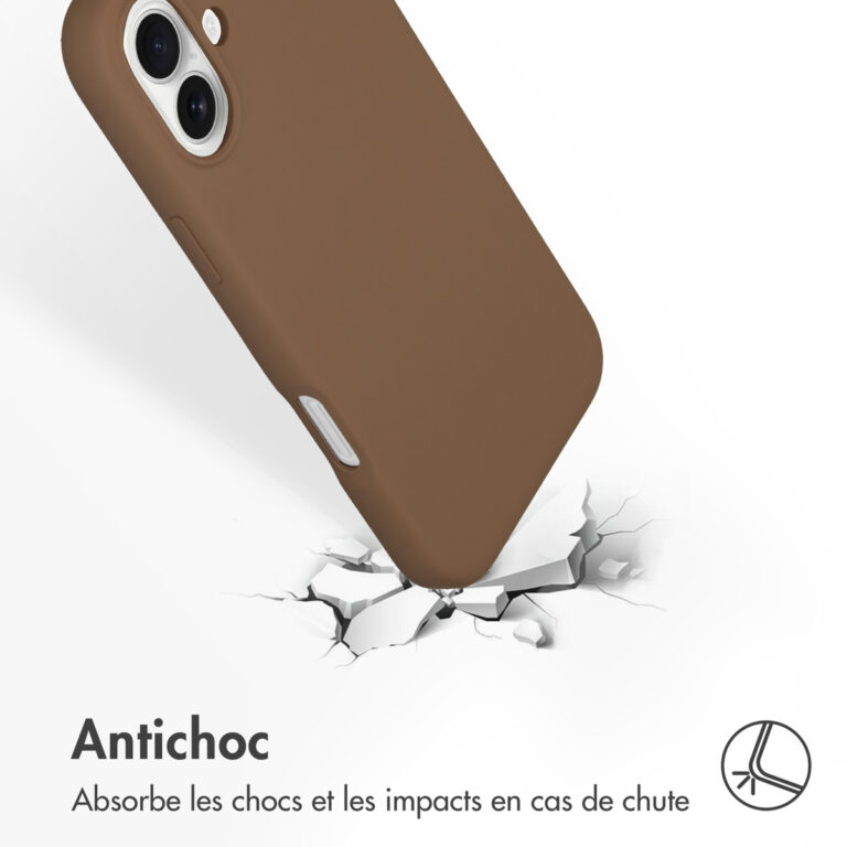 Accezz Liquid Silicone Backcover met MagSafe Apple iPhone 16 - Light Brown - Afbeelding 6