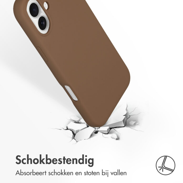 Accezz Liquid Silicone Backcover met MagSafe Apple iPhone 16 - Light Brown - Afbeelding 3