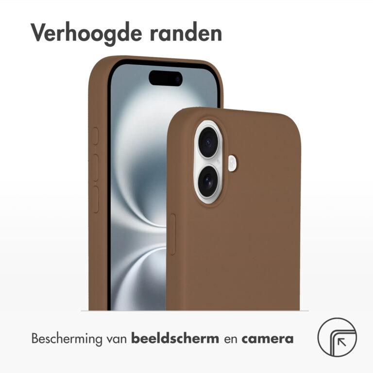 Accezz Liquid Silicone Backcover met MagSafe Apple iPhone 16 - Light Brown - Afbeelding 2