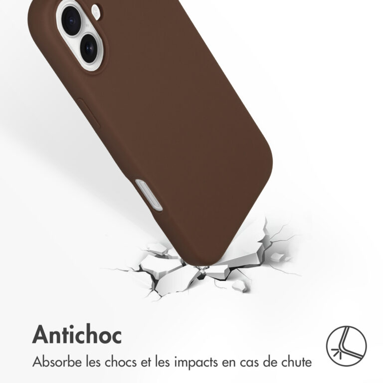 Accezz Liquid Silicone Backcover met MagSafe Apple iPhone 16 - New Tea Brown - Afbeelding 8