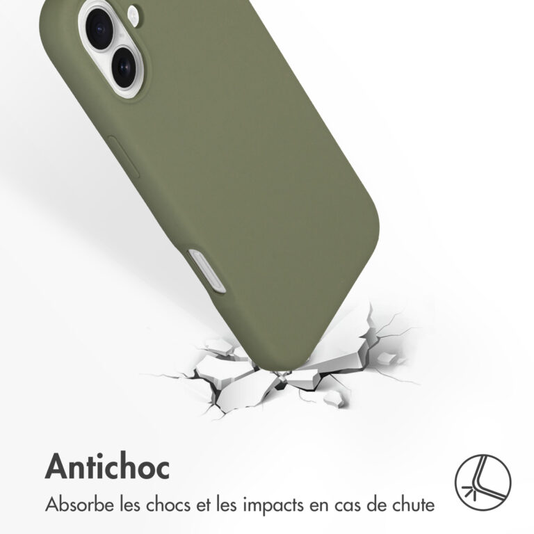 Accezz Liquid Silicone Backcover met MagSafe Apple iPhone 16 - Cooper Green - Afbeelding 9