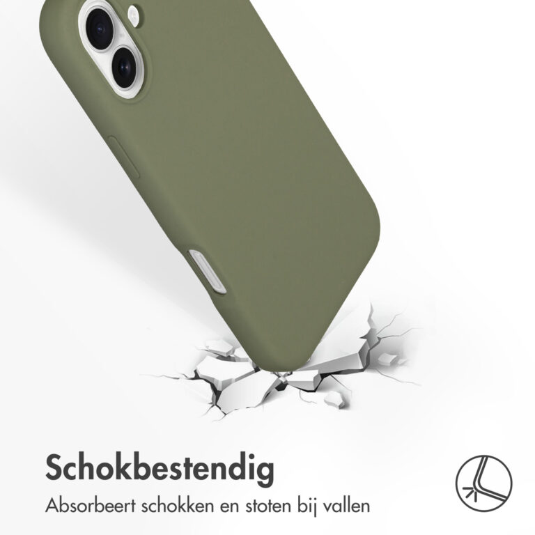 Accezz Liquid Silicone Backcover met MagSafe Apple iPhone 16 - Cooper Green - Afbeelding 5