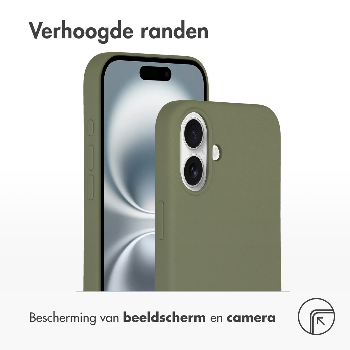 Accezz Liquid Silicone Backcover met MagSafe Apple iPhone 16 - Cooper Green - Afbeelding 3