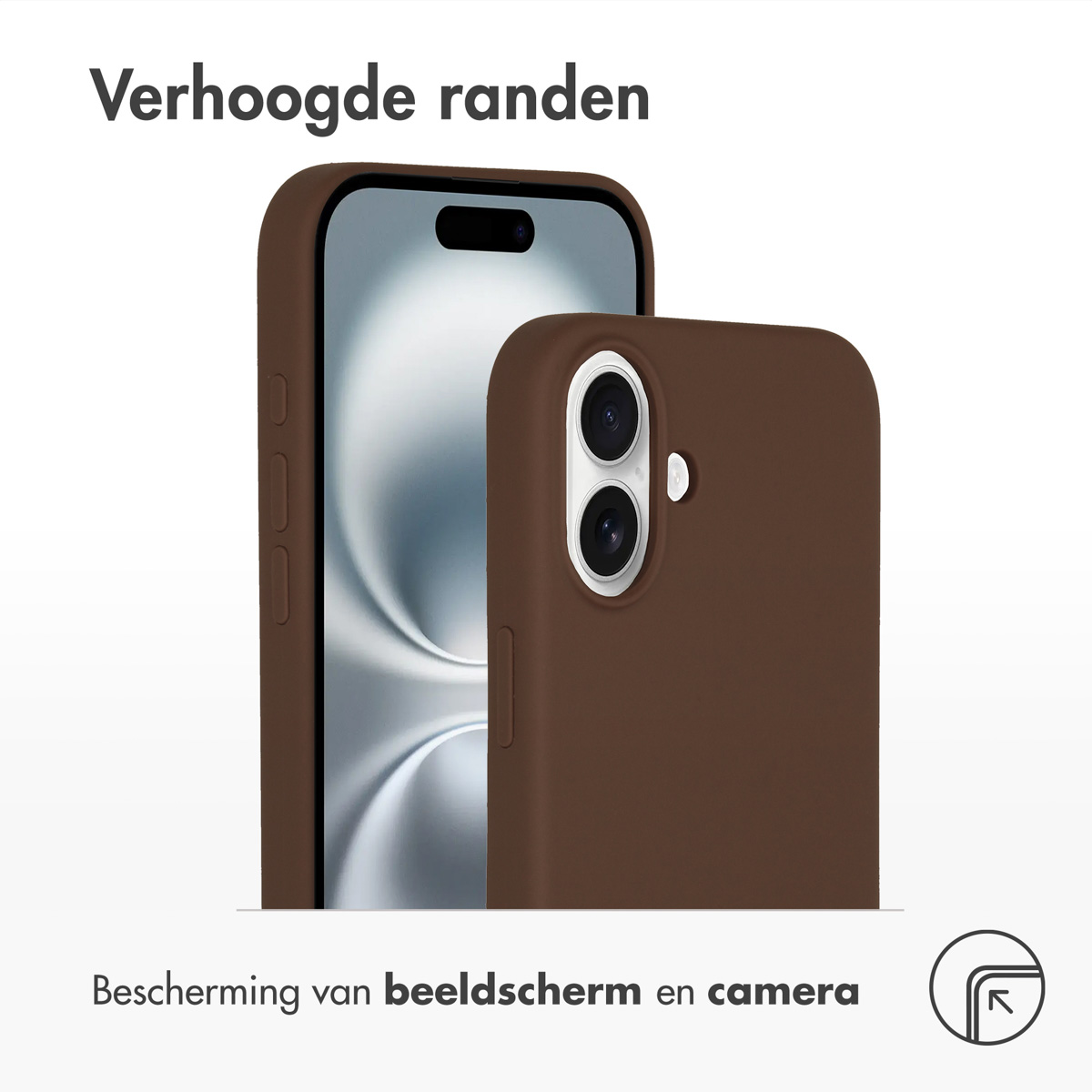 Accezz Liquid Silicone Backcover met MagSafe Apple iPhone 16 Plus - New Tea Brown - Afbeelding 2
