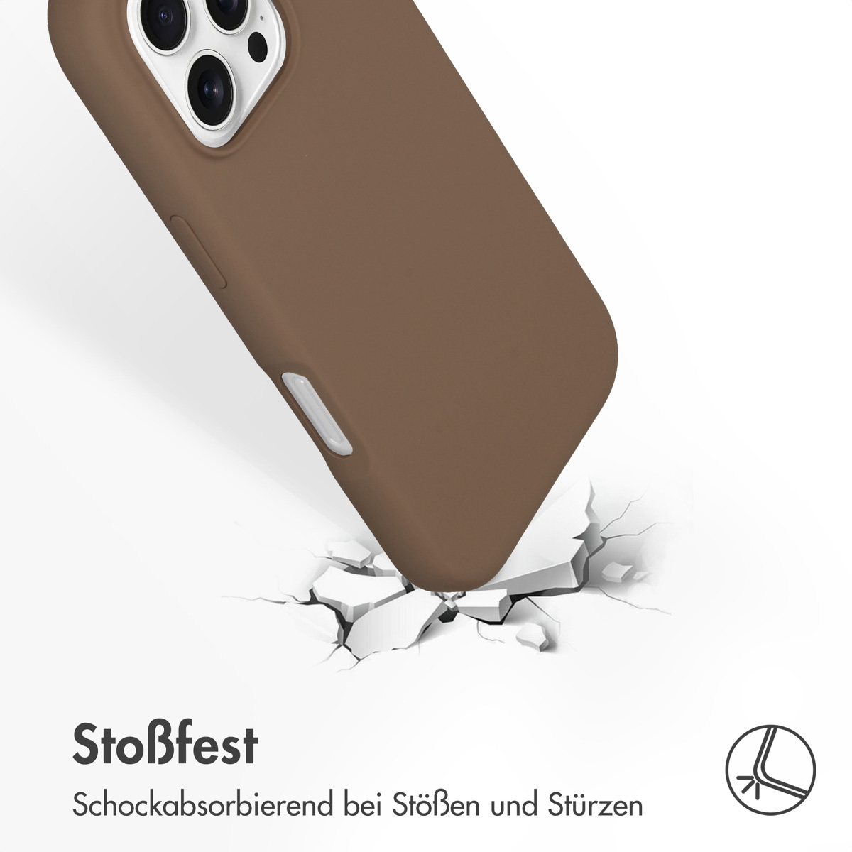 Accezz Liquid Silicone Backcover met MagSafe Apple iPhone 16 Pro - Lichtbruin - Afbeelding 9