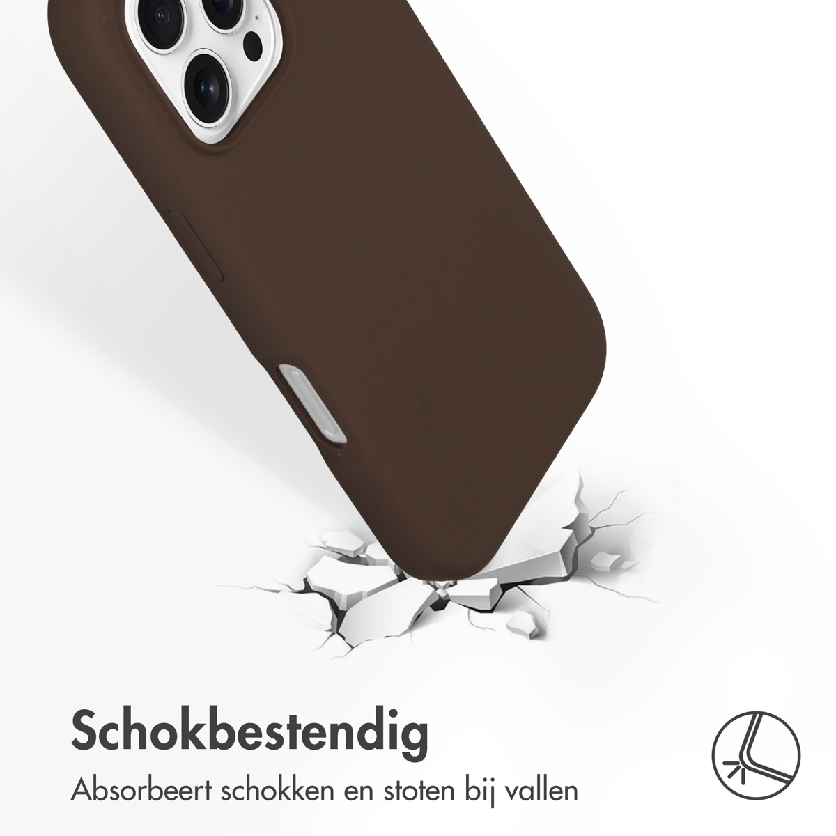 Accezz Liquid Silicone Backcover met MagSafe Apple iPhone 16 Pro - New Tea Brown - Afbeelding 2