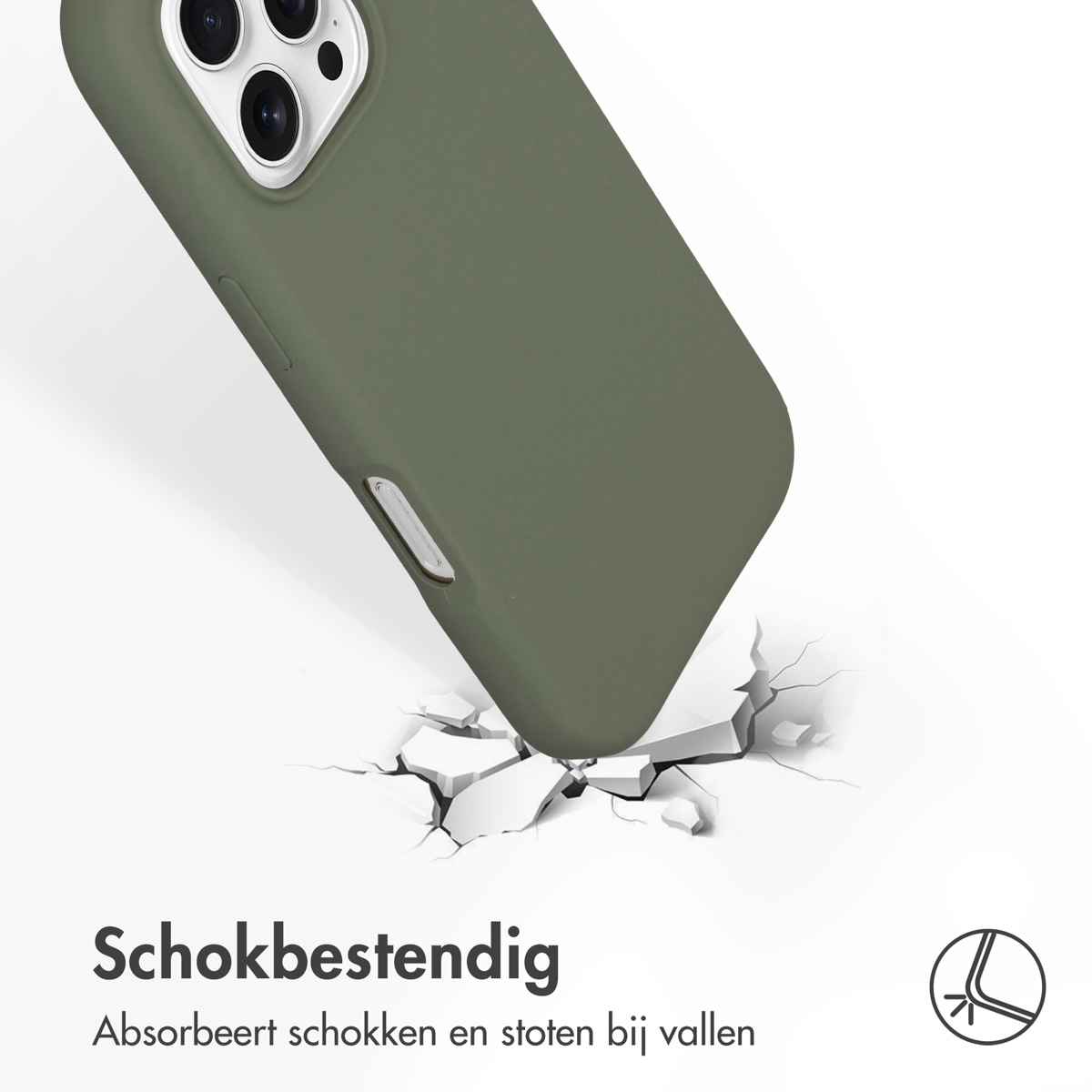 Accezz Liquid Silicone Backcover met MagSafe Apple iPhone 16 Pro - Cooper Green - Afbeelding 3