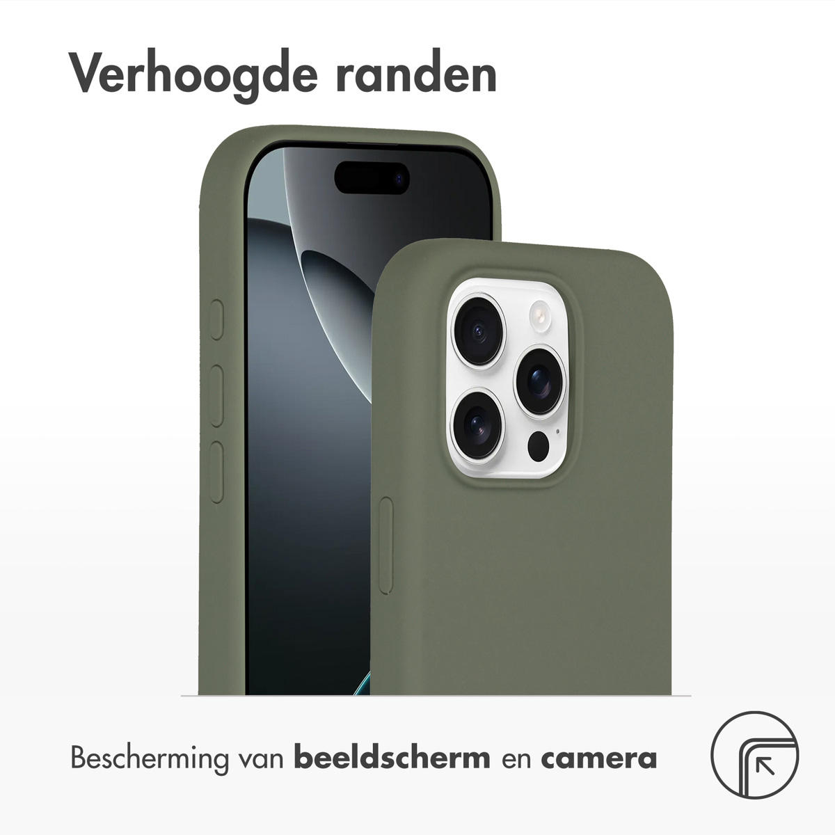 Accezz Liquid Silicone Backcover met MagSafe Apple iPhone 16 Pro - Cooper Green - Afbeelding 2
