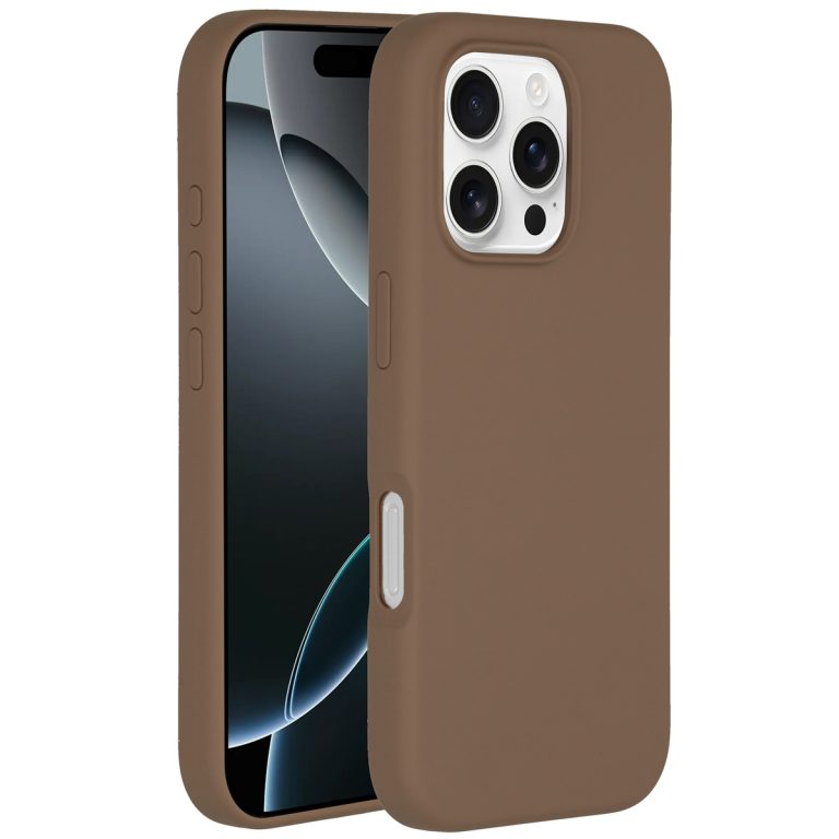 Accezz Liquid Silicone Backcover met MagSafe Apple iPhone 16 Pro Max - Lichtbruin - Afbeelding 10