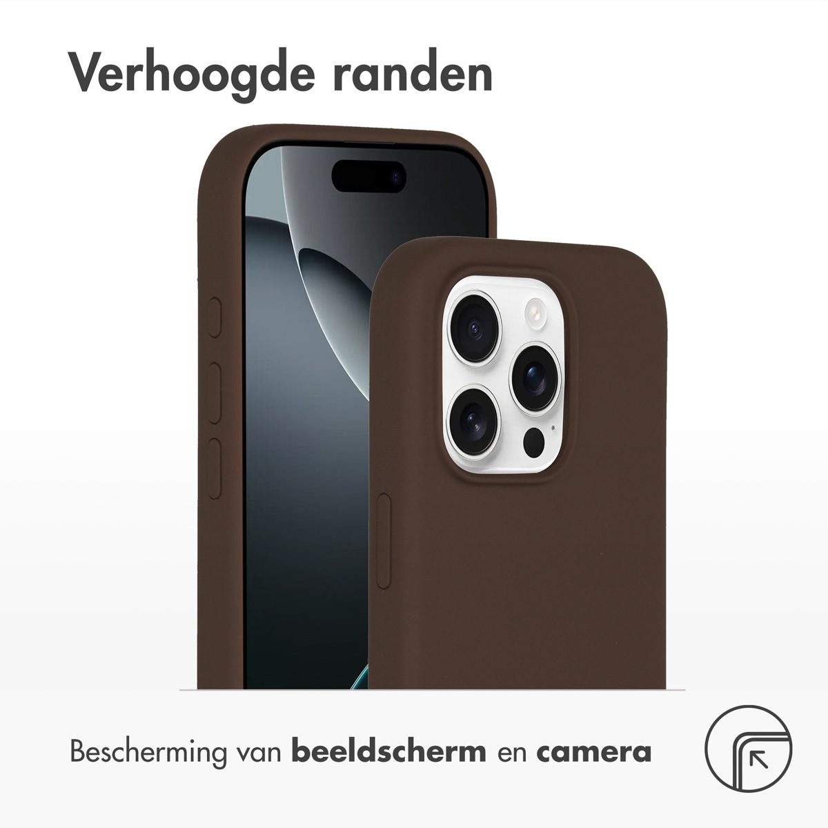 Accezz Liquid Silicone Backcover met MagSafe Apple iPhone 16 Pro Max - New Tea Brown - Afbeelding 2
