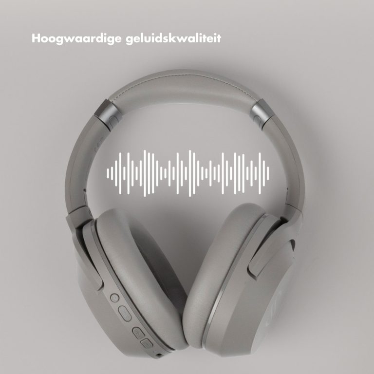 Selencia Urban Play Draadloze Koptelefoon - Active Noise Cancelling (ANC) - Met Opbergcase - Cosy Grey - Afbeelding 10
