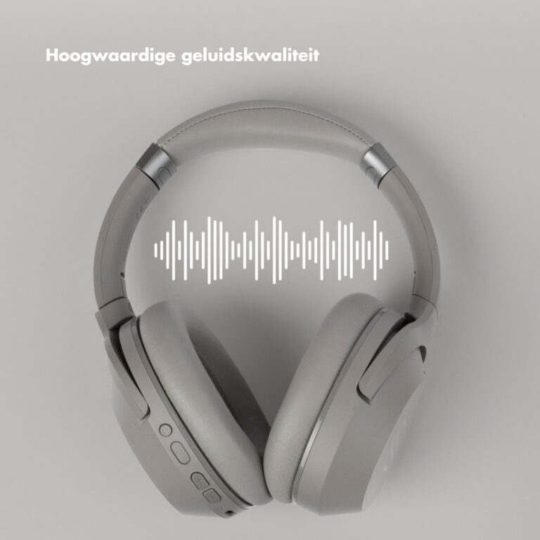 Selencia Urban Play Draadloze Koptelefoon - Active Noise Cancelling (ANC) - Met Opbergcase - Cosy Grey - Afbeelding 10