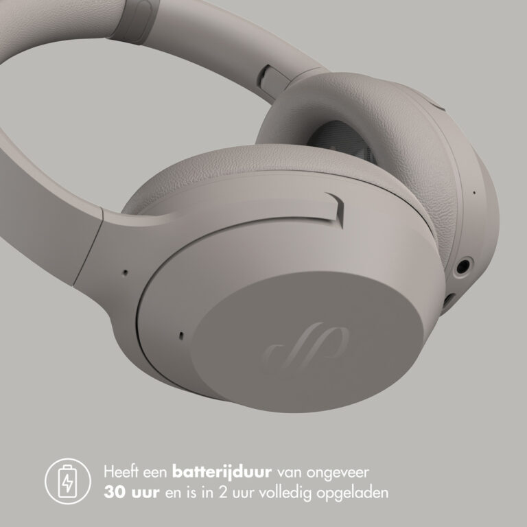 Selencia Urban Play Draadloze Koptelefoon - Active Noise Cancelling (ANC) - Met Opbergcase - Cosy Grey - Afbeelding 9