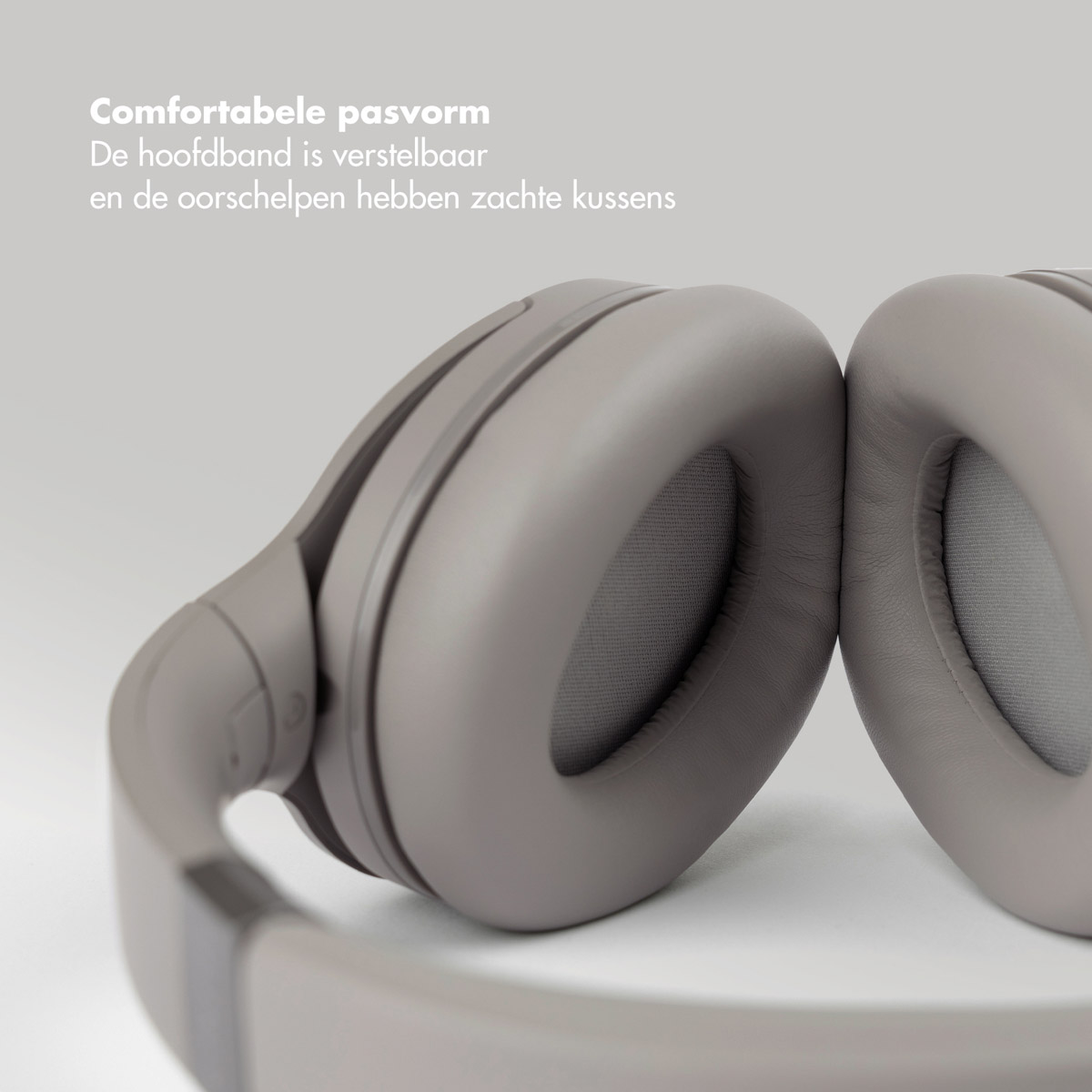Selencia Urban Play Draadloze Koptelefoon - Active Noise Cancelling (ANC) - Met Opbergcase - Cosy Grey - Afbeelding 3