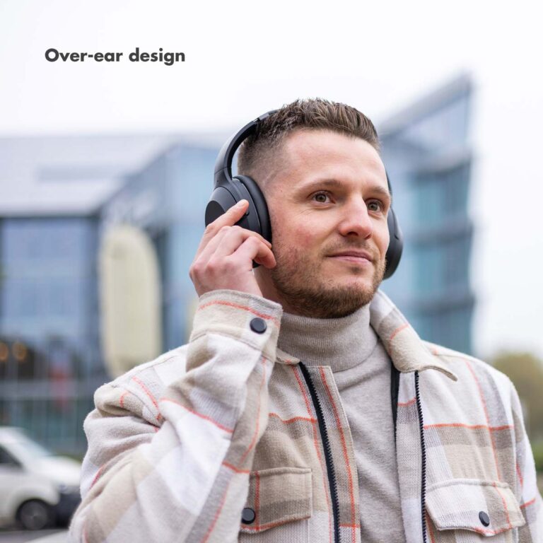 Selencia Urban Play Draadloze Koptelefoon - Active Noise Cancelling (ANC) - Met Opbergcase - Midnight Black - Afbeelding 9