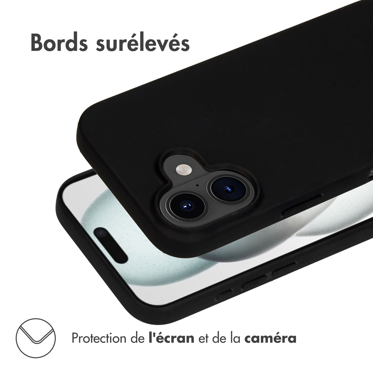 Accezz Color Backcover Apple iPhone 16 - Zwart - Afbeelding 6