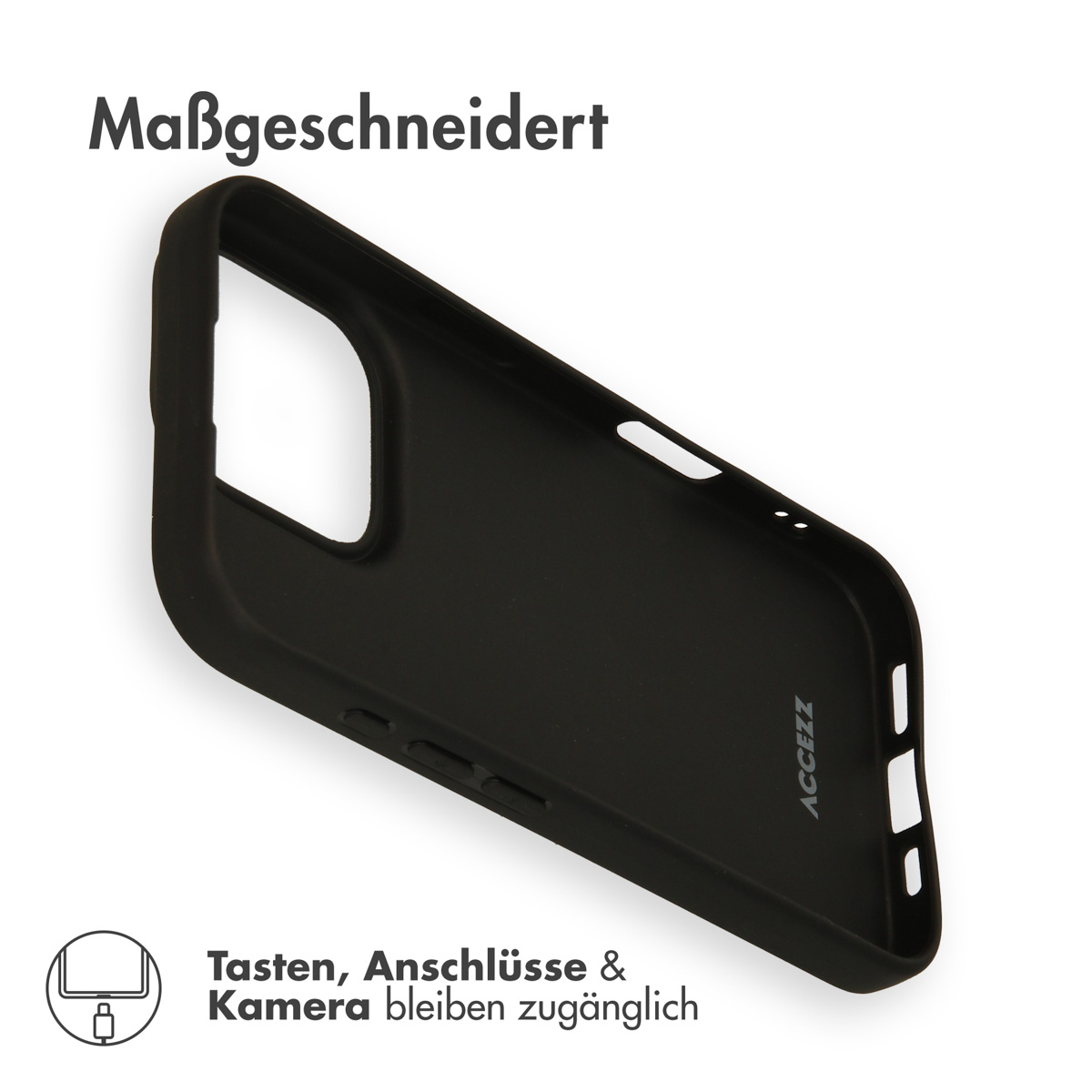 Accezz Color Backcover Apple iPhone 16 Pro - Zwart - Afbeelding 6