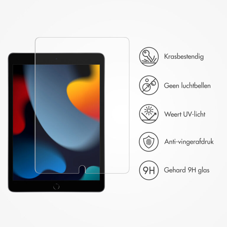 Accezz Glass screenprotector + Applicator Apple iPad 9 (2021) 10.2 inch / iPad 8 (2020) 10.2 inch / iPad 7 (2019) 10.2 inch - Afbeelding 3