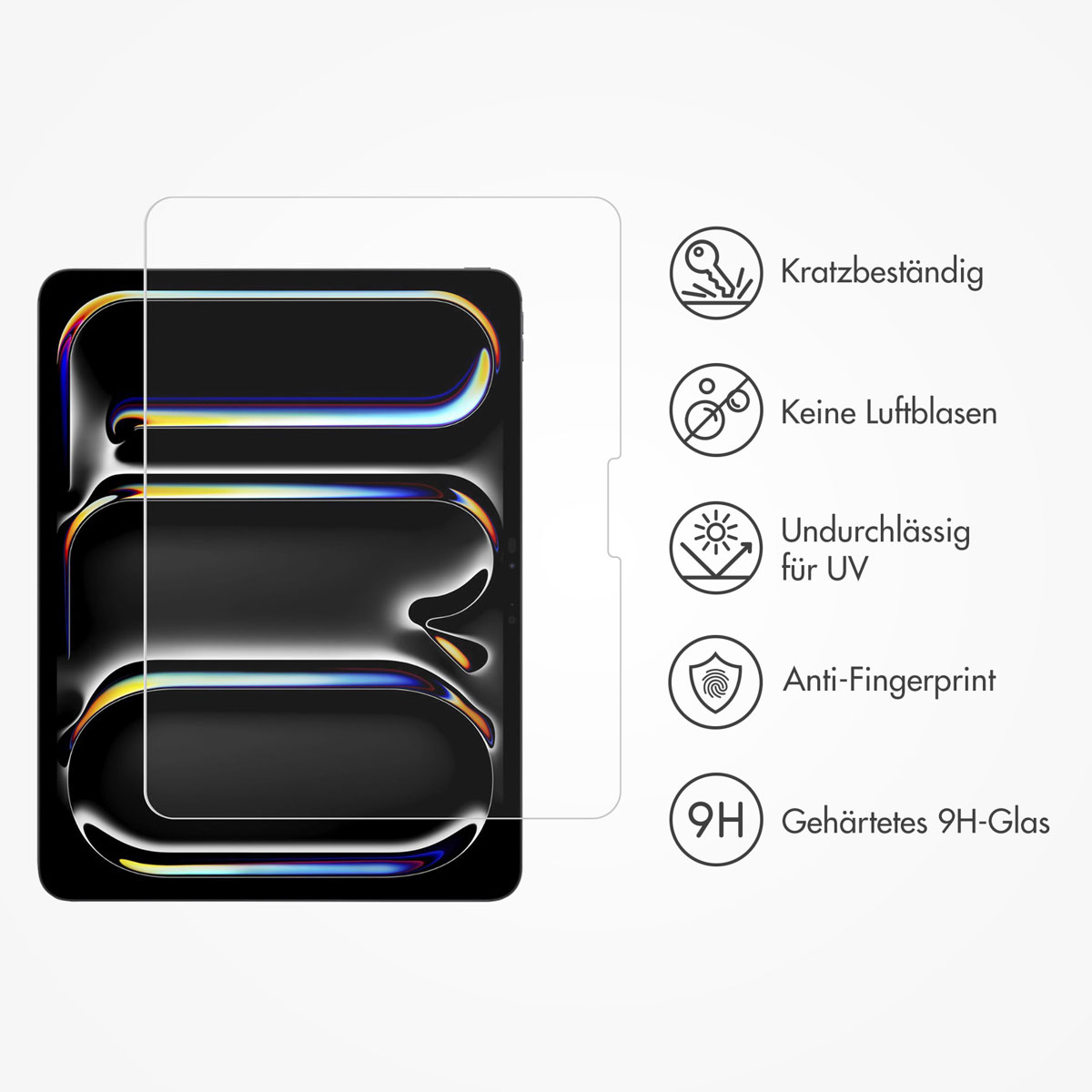 Accezz Glass screenprotector + Applicator Apple iPad Pro 13 (2025) M5 / (2024) M4 - Afbeelding 6