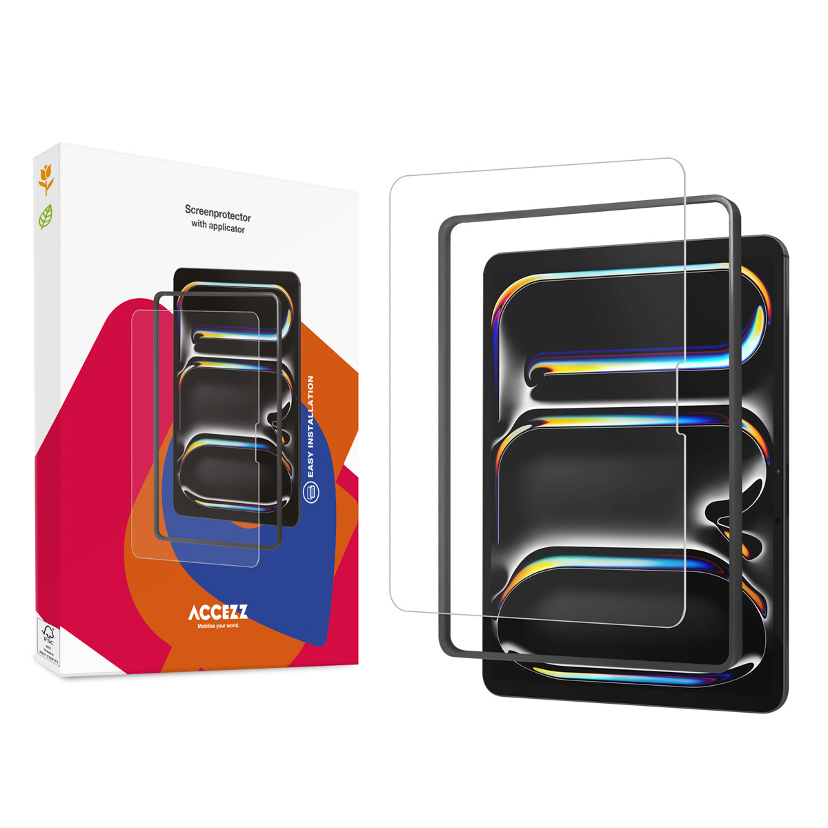 Accezz Glass screenprotector + Applicator Apple iPad Pro 13 (2025) M5 / (2024) M4 - Afbeelding 3