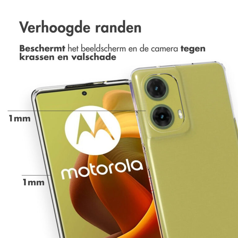 Accezz Clear Backcover Motorola Moto G85 - Transparant - Afbeelding 4