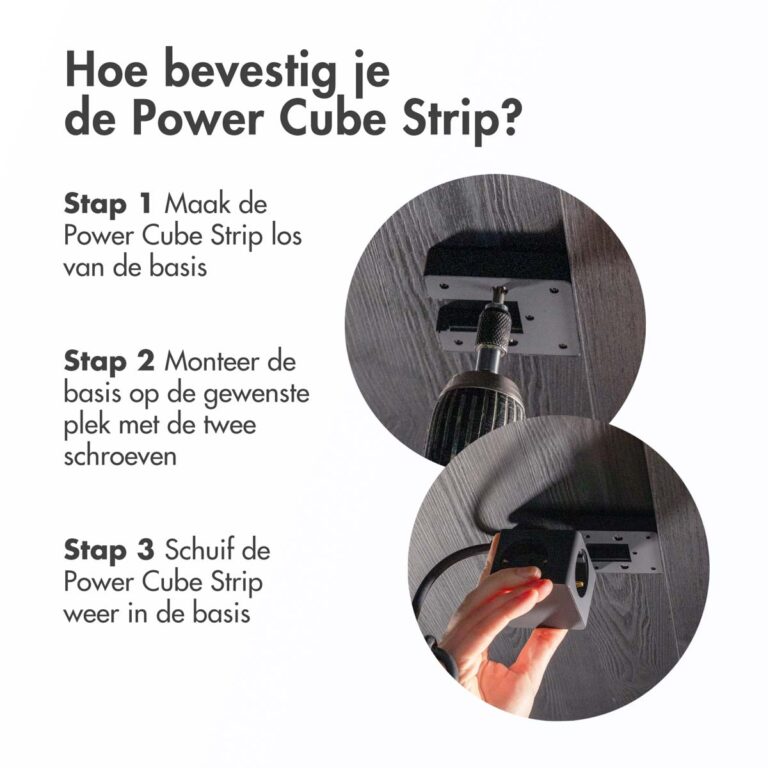 Accezz PowerCube Strip | 6-in-1 - 1x USB-C + 2x USB-A + 3x stopcontact - 4000 watt - Zwart - Afbeelding 8