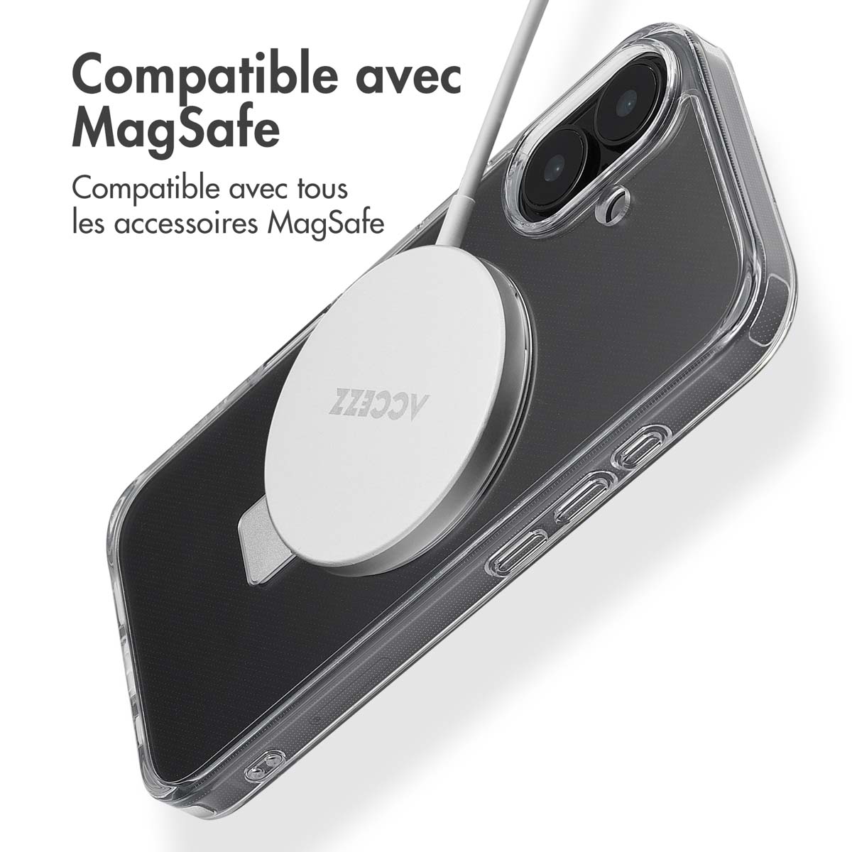 Accezz Ring Stand Backcover met MagSafe Apple iPhone 16 - Transparant - Afbeelding 9