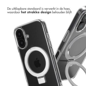 Accezz Ring Stand Backcover met MagSafe Apple iPhone 16 - Transparant
