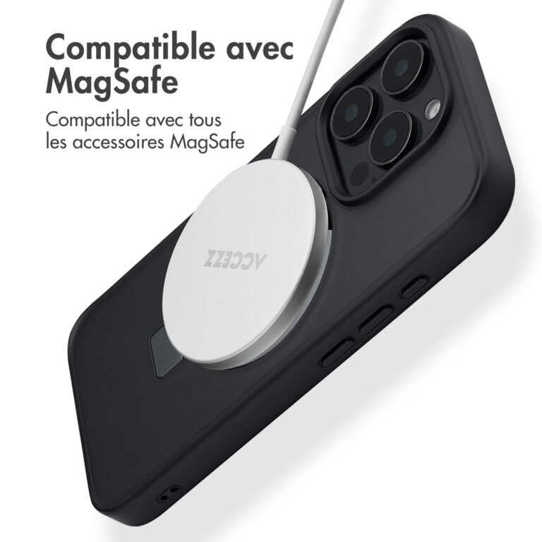 Accezz Ring Stand Backcover met MagSafe Apple iPhone 16 Pro Max - Zwart - Afbeelding 9