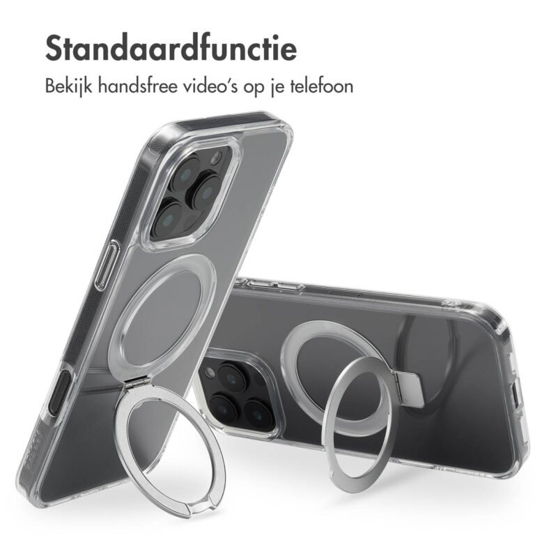 Accezz Ring Stand Backcover met MagSafe Apple iPhone 16 Pro Max - Transparant - Afbeelding 6