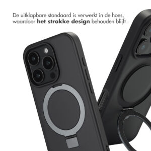 Accezz Ring Stand Backcover met MagSafe Apple iPhone 16 Pro - Zwart