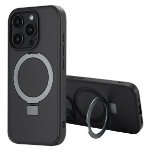 Accezz Ring Stand Backcover met MagSafe Apple iPhone 16 Pro - Zwart