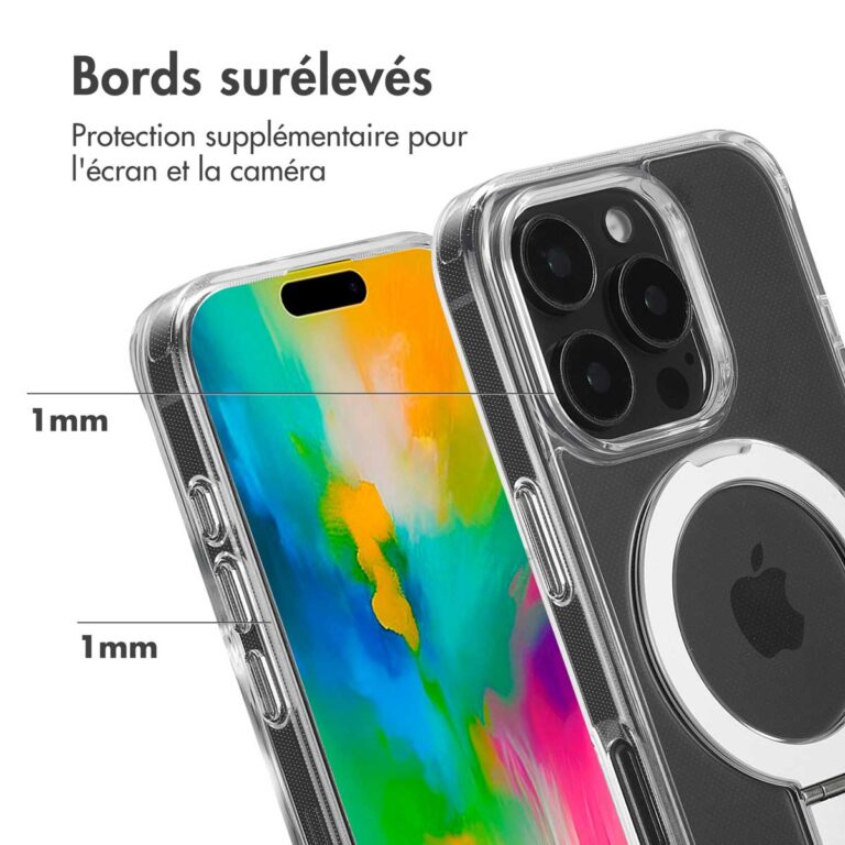 Accezz Ring Stand Backcover met MagSafe Apple iPhone 16 Pro - Transparant - Afbeelding 8