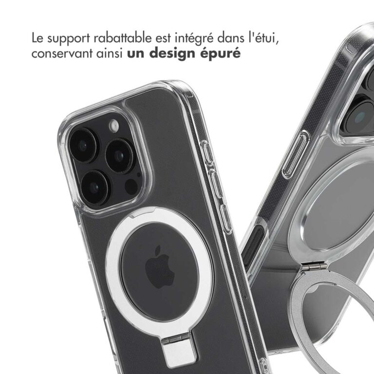 Accezz Ring Stand Backcover met MagSafe Apple iPhone 16 Pro - Transparant - Afbeelding 9