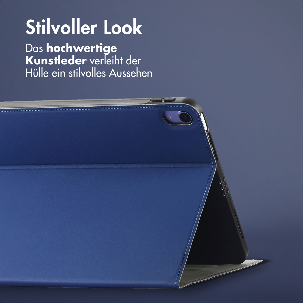 Accezz Classic Tablet Case Apple iPad 11 (2025) 11 inch A16 / iPad 10 (2022) 10.9 inch - Donkerblauw - Afbeelding 4