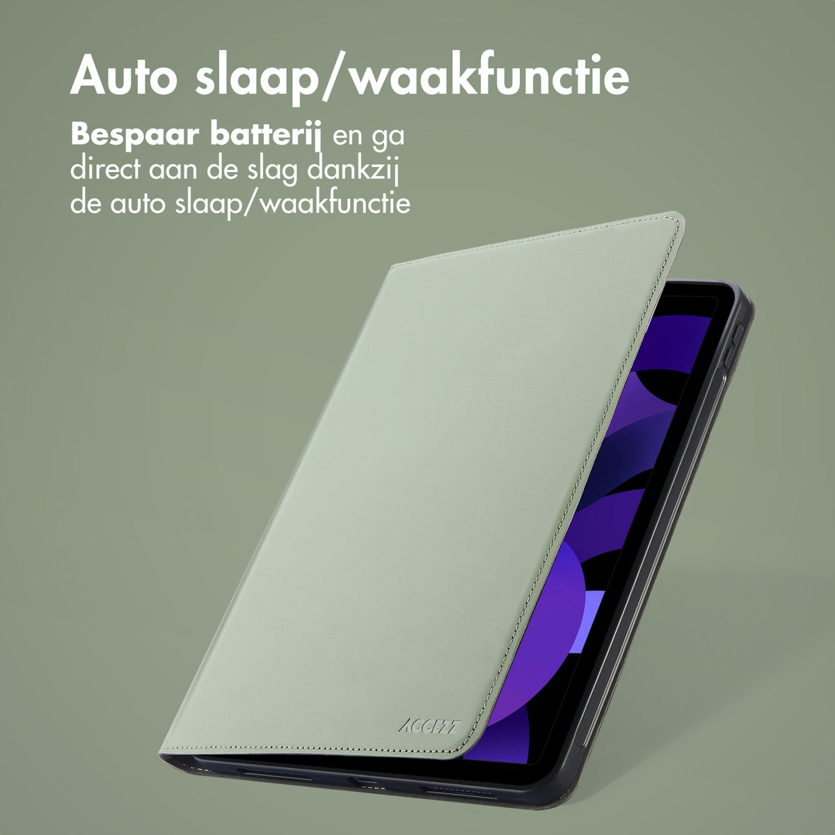 Accezz Classic Tablet Case Apple iPad 11 (2025) 11 inch A16 / iPad 10 (2022) 10.9 inch - Groen - Afbeelding 9