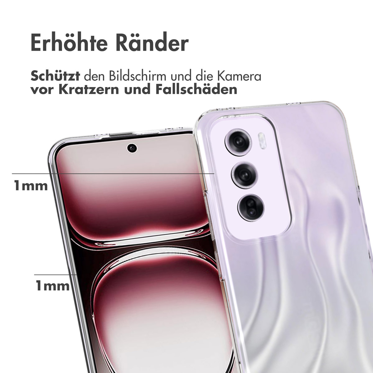 Accezz Clear Backcover Oppo Reno 12 Pro - Transparant - Afbeelding 7