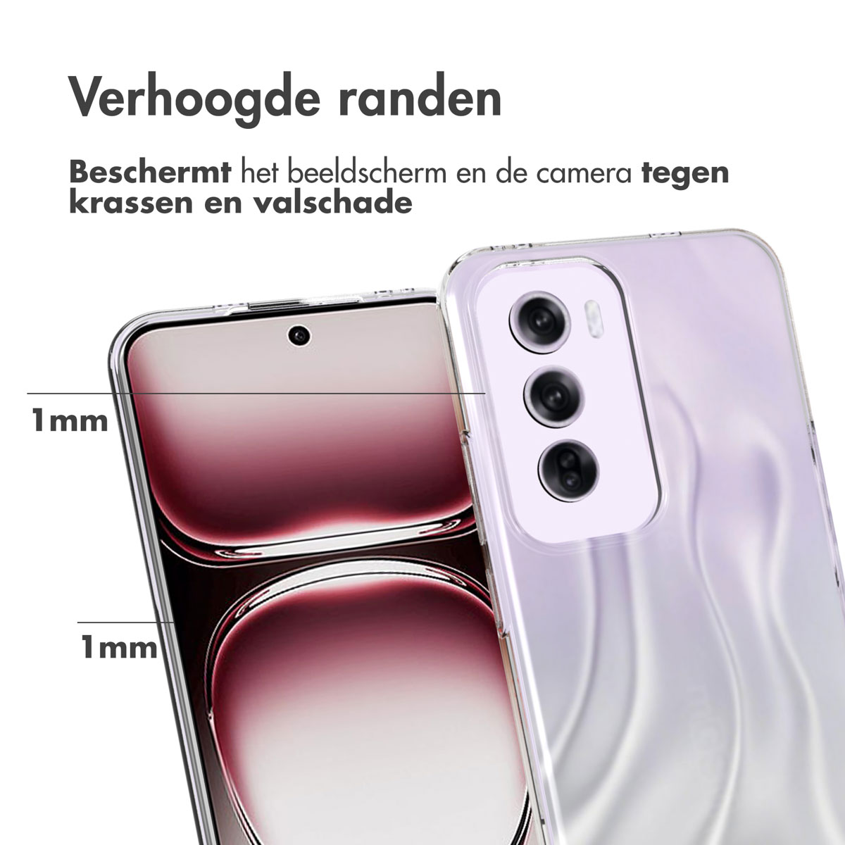 Accezz Clear Backcover Oppo Reno 12 Pro - Transparant - Afbeelding 9