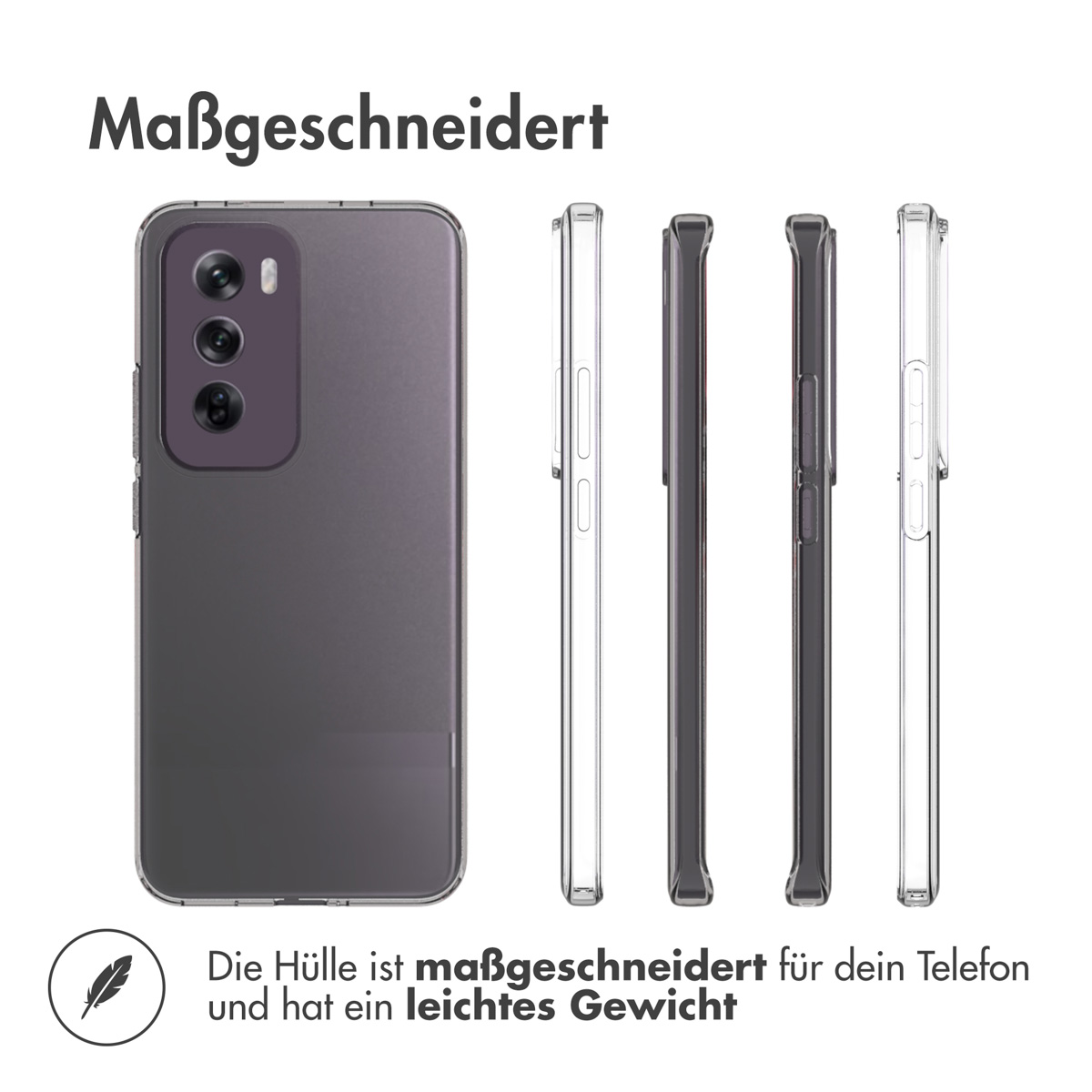Accezz Clear Backcover Oppo Reno 12 - Transparant - Afbeelding 10