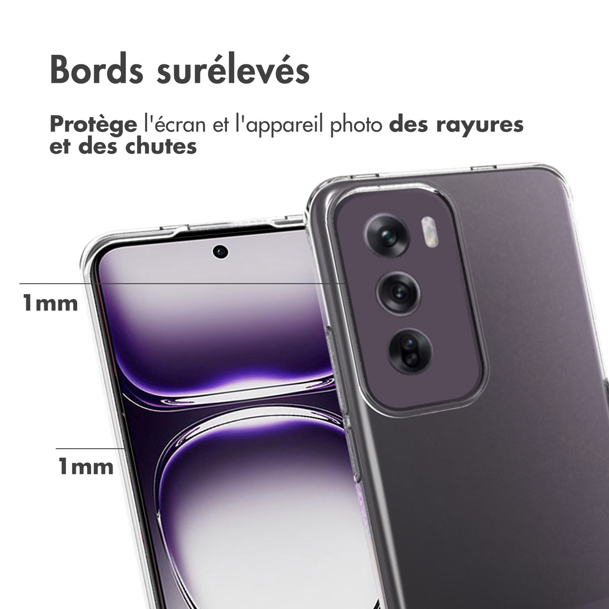 Accezz Clear Backcover Oppo Reno 12 - Transparant - Afbeelding 8