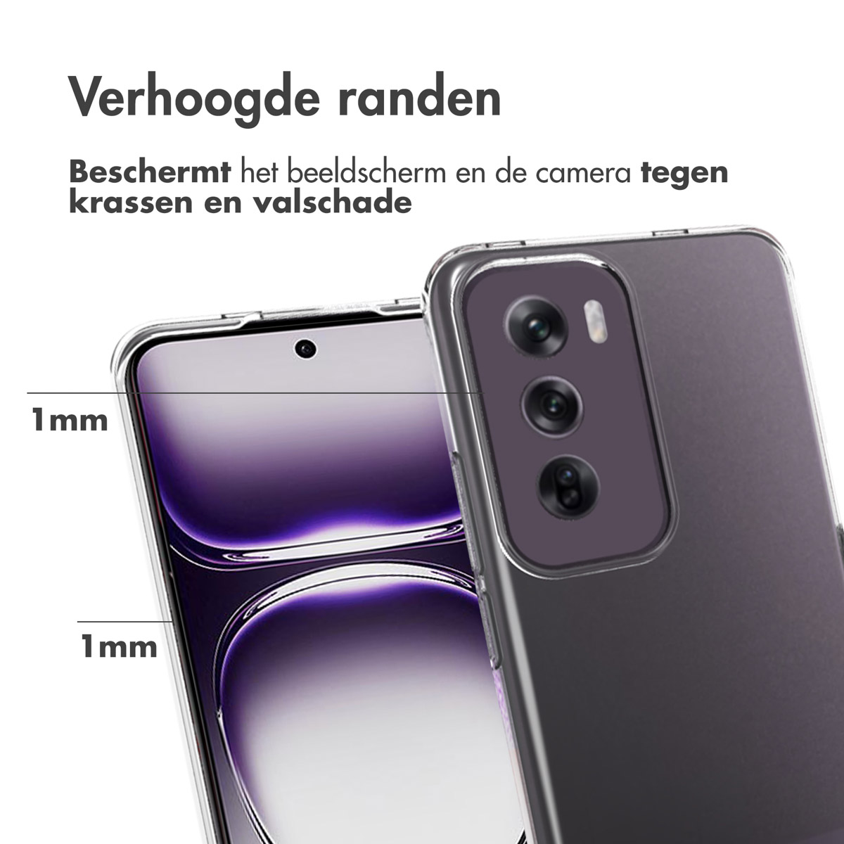 Accezz Clear Backcover Oppo Reno 12 - Transparant - Afbeelding 9